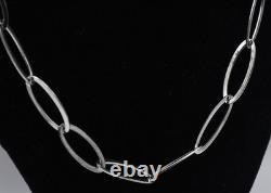 Milor Vintage Sterling Silver 925 Oval Link Necklace Made in Italy