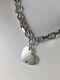 Montblanc Silver Necklace Heart Pendant 18 5/8 Long Made In Germany