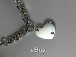 Montblanc Silver Necklace Heart Pendant 18 5/8 Long Made In Germany