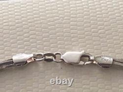 Multi-Strand Sterling Silver 925 Necklace with Silver Beads by HAN Made in Italy