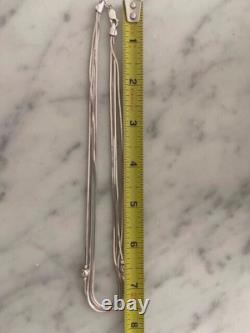 Multi-Strand Sterling Silver 925 Necklace with Silver Beads by HAN Made in Italy