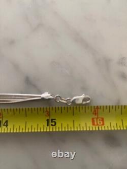 Multi-Strand Sterling Silver 925 Necklace with Silver Beads by HAN Made in Italy