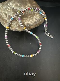 Multicolor 4mm Sterling Silver 16 Necklace 94316