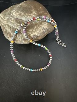 Multicolor 4mm Sterling Silver 16 Necklace 94316