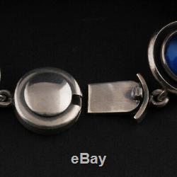 N. E. From Sterling Necklace w. Sapphire, Silver. MADE IN DENMARK. RARE