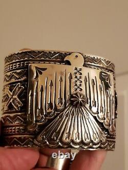 NA Sunshine Reeves hand-stamped sterling silver cuff. Custom made. Worn 3 times