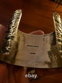 NA Sunshine Reeves hand-stamped sterling silver cuff. Custom made. Worn 3 times