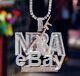 NBA Custom Made Fully iced Out Hip Hop 925 Sterling Silver Pendant