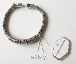 NEW Designer Annika Witt Made In Bali Filigree ID Bracelet Sterling Silver. 925