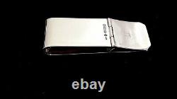 NEW Dunhill Engraved Sterling Silver Money Clip. Made in England