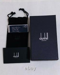 NEW Dunhill Engraved Sterling Silver Money Clip. Made in England