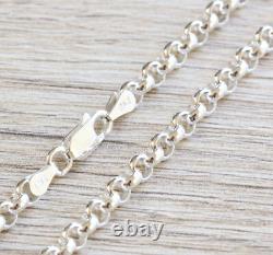 NEW SOLID CHAIN NECKLACE STERLING SILVER 925. 65cm, 25.6 SALE! ITALY MADE