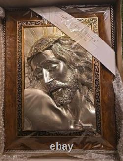 NEW! Vintage STERLING SILVER ARG 925 JESUS CHRIST 3-D Portrait Made In Italy