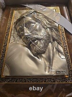 NEW! Vintage STERLING SILVER ARG 925 JESUS CHRIST 3-D Portrait Made In Italy