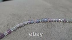 NWOT Custom-Made SS Multi-Color Fluorite Faceted Bead Necklace withChamilia Bead