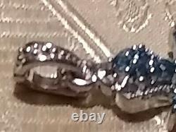 NWT Pendant Barbara Bixby Blue Topaz 925 Sterling SilverCross. Made in Thailand