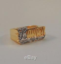 Name Ring Personalized 14k Gold Any Name Or Number 14k Real Gold Made In USA