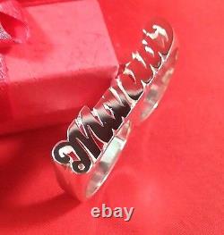Name Ring Two Finger Personalized Sterling Silver Any Name Made in USA