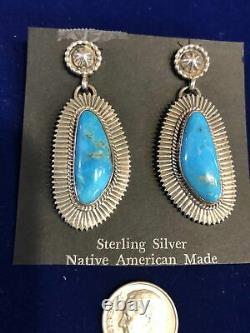 Native American Jewelry. Navajo hand made sterling silver and genuine turquoise