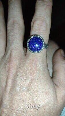 Native American Made Sterling Silver Size 11 Lapis Lazuli Ring