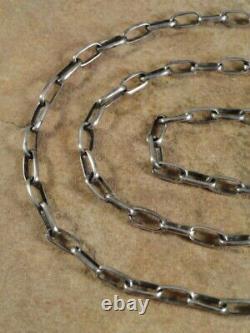 Native American Navajo 24 1/4 Inch Sterling Silver Hand Made Chain