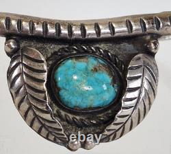 Native American Navajo Made Bracelet With Turquoise Sterling Silver Jewelry Nice