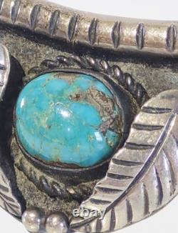 Native American Navajo Made Bracelet With Turquoise Sterling Silver Jewelry Nice