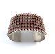 Native American Sterling Silver Navajo Hand Made Coral Cuff Bracelet