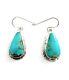 Native American Sterling Silver Navajo Hand Made Kingman Turquoise Earring