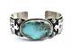 Native American Sterling Silver Navajo Hand Made Royston Turquoise Cuff Bracelet