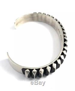 Native American Sterling Silver Navajo Hand Made Silver Cuff Bracelet
