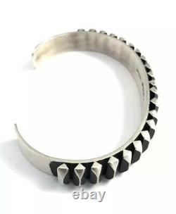 Native American Sterling Silver Navajo Hand Made Silver Cuff Bracelet
