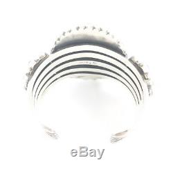 Native American Sterling Silver Navajo Hand Made Spiny Oyster Cuff Bracelet