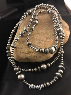 Native American Sterling Silver Navajo Pearls Mixed Beads 48 Necklace 92348