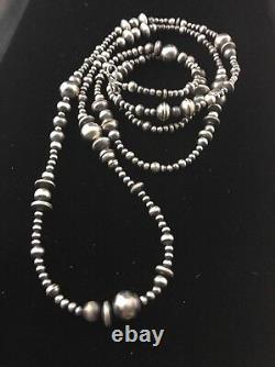 Native American Sterling Silver Navajo Pearls Mixed Beads 48 Necklace 92348