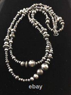 Native American Sterling Silver Navajo Pearls Mixed Beads 48 Necklace 92348