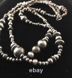 Native American Sterling Silver Navajo Pearls Mixed Beads 48 Necklace 92348