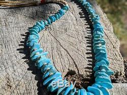 Native American Turquoise Jacla Necklace Heishi Beads Hand Made Navajo Jewelry