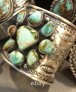 Native American hand made sterling silver and Royston turquoise Bracelet