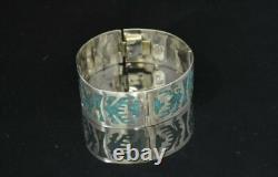Native Made Sterling Silver Bracelet 30 Grams Turquoise 30 Grams