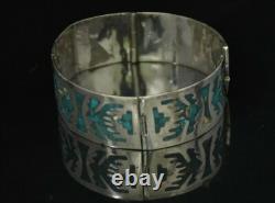 Native Made Sterling Silver Bracelet 30 Grams Turquoise 30 Grams