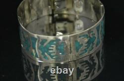 Native Made Sterling Silver Bracelet 30 Grams Turquoise 30 Grams