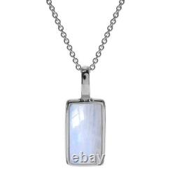 Natural Moonstone Necklace Solid Sterling Silver 925 Hallmarked British Made
