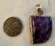 Natural Siberian Charoite Hand Cut N Hand Made 925 Sterling Silver Pendant