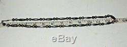 Navajo 26 Silver Hand Made Bench Bead Necklace Native Old Pawn Fred Harvey Era