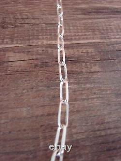 Navajo Hand Made Sterling Silver 30 Link Chain Link Necklace Kevin Shorty