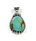 Navajo Made Genuine Royston Turquoise Sterling Silver Pendant