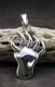 Navajo Made Sterling Silver Bearpaw Pendant+