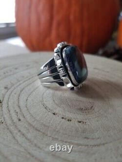 Navajo Made Sterling Silver Mens Ring Size 11