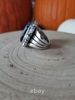 Navajo Made Sterling Silver Mens Ring Size 11